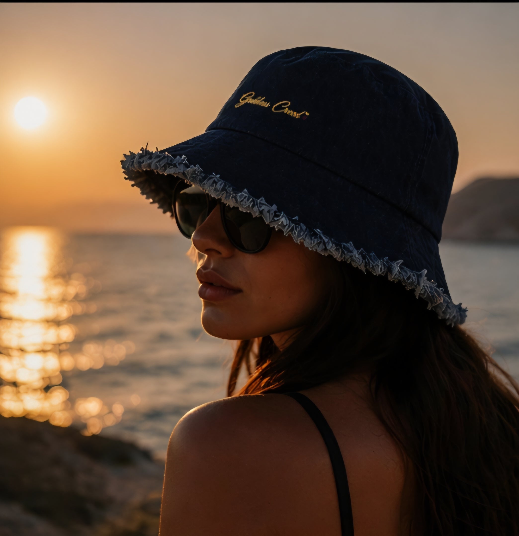 GODDESS CREED™ Denim Bucket Hat – Distressed Edition